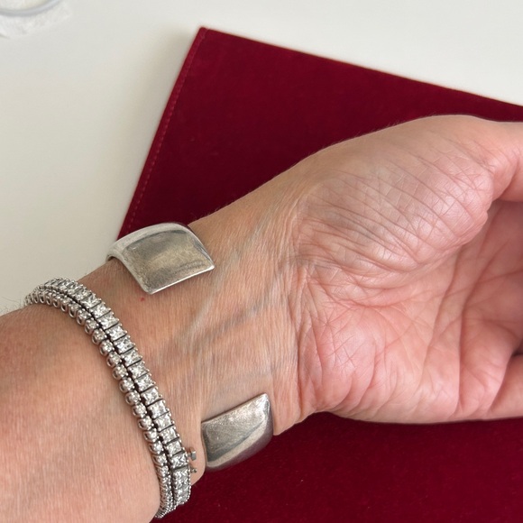 Sterling silver 925 cuff bracelet - Heirloom piece - unisex/men/women - Picture 3 of 5